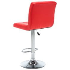 Vidaxl Barski stolčki 2 kosa rdeče umetno usnje