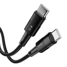 Toocki Kabel USB-C na USB-C Toocki TXCTT2-YS03, 1m, FC 60W (črn)