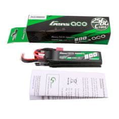 Gens Ace Gens ace 25C 800mAh 3S1P 11.1V NUNCHUCK 3X Lipo baterija za airsoft pištole z Deans(T) vtičem