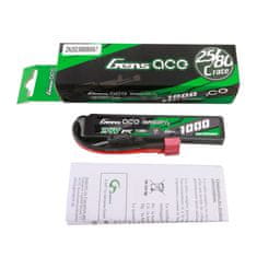 Gens Ace Gens ace G-Tech 25C 1000mAh 2S1P 7.4V Airsoft Gun Lipo baterija s T vtičem