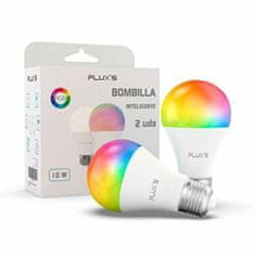 NEW Pametna Žarnica Flux's LED Wi-fi E27 10W Pisana (2 pcs)