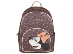 Disney Disney Minnie Mouse Rjav usnjen nahrbtnik, ženski mestni nahrbtnik 34x24x12 cm 