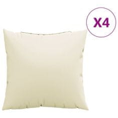 Vidaxl Blazine za kavč 4 kosi krem 60x60 cm blago