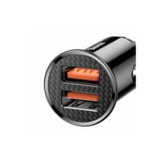 BASEUS avtopolnilec Circular, 2 x USB, 5A, 30W