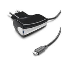 CellularLine  hišni polnilec, 5W, s kablom Micro USB, črn