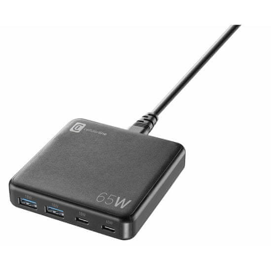 CellularLine Hišni MULTIPOWER 65W,4xPD, 2xUSB-C,2xUSB