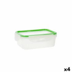 NEW Posoda za živila Quid Greenery 1 L Prozorno Plastika 13 x 18 x 6,8 cm - 1 L (4 kosov) (Pack 4x)