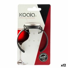 NEW Termometer za vino Koala Bodega Ura Črna Plastika 7,5 x 7,5 cm (Pack 12x)