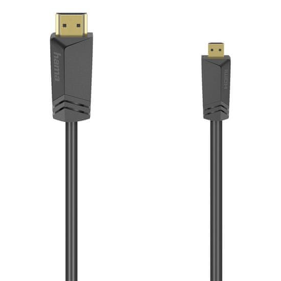 Hama Hama HDMI / HDMI micro, visoka hitrost 4K, 1, 5 m - črna