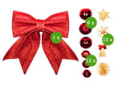 LAALU.cz Komplet božičnih okraskov 31 kosov v škatli Slamnati okraski za božično drevo do 100 cm