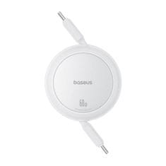 BASEUS Kabel USB Baseus Free2Pull Mini USB-C do USB-C, 60 W, 1, (bela)