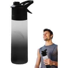 Netscroll Steklenička za vodo s pršenjem 2 v 1, flaška za vodo, ki vas resnično osveži, modern design, neutralne barve so primerne za vsakogar, MistBottle