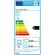 NEW Pečica BOSCH HBG5780S0 Črna 60 cm 71 L 3600 W