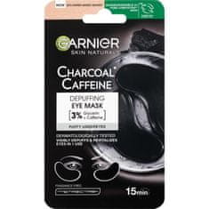 Garnier Skin Naturals Charcoal Caffeine Depuffing Eye Mask osvežilna maska z aktivnim ogljem in kofeinom za okoli oči 5 g