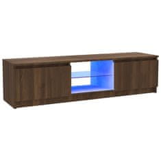 Vidaxl TV omarica z LED lučkami rjavi hrast 120x30x35,5 cm