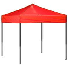 Vidaxl Zložljiv vrtni šotor rdeč 2x2 m