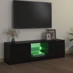 Vidaxl TV omarica z LED lučkami črna 120x30x35,5 cm