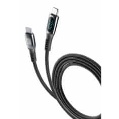 CellularLine  USB kabel USB-C-USB-C 5A z digitalnim zaslonom, 2m