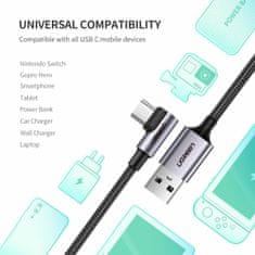 Ugreen US284 Kabel USB-A v USB-C 1m, siv