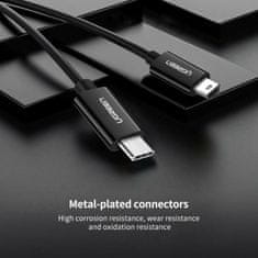 Ugreen US242 Kabel USB-C v Mini USB M/M 1m, črn