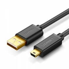 Ugreen  US132 USB-A 2.0-MINI USB kabel 1m, črn