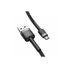 BASEUS kabel Cafule, USB - micro, 1m, 2,4A črna+siva