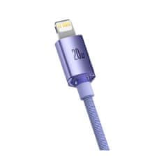 BASEUS  kabel USB-C - Lightning, 1,2m , 20W, vijoličen