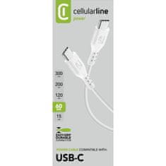 CellularLine USB kabel, USB-C USB-C, 60CM, bel