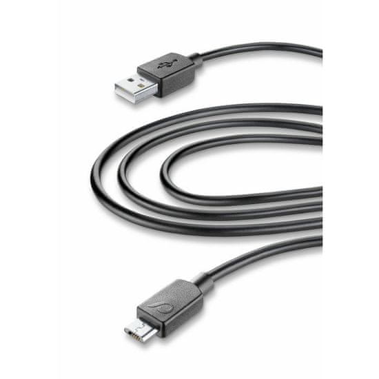 CellularLine USB kabel, 3m Micro USB, črn