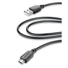 CellularLine  USB kabel, MicroUSB, 2m, črn