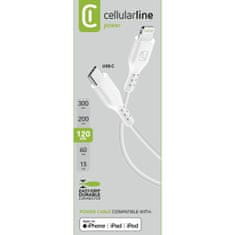 CellularLine USBC-C na MFI kabel 1,2m, bel