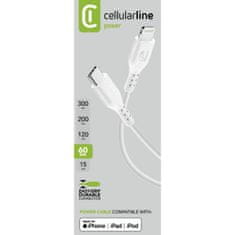 CellularLine  USBC-C na MFI kabel 0,6m, bel