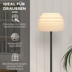 OUTSUNNY Floor Lamp Zunanja Prenosna Stoječa Svetilka Za Notranjo In Zunanjo Uporabo, Ip44, Možnost Zatemnitve, Topla Bela, Brez Žarnice, Črna 