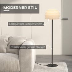 OUTSUNNY Floor Lamp Zunanja Prenosna Stoječa Svetilka Za Notranjo In Zunanjo Uporabo, Ip44, Možnost Zatemnitve, Topla Bela, Brez Žarnice, Črna 