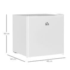 HOMCOM Mini Zamrzovalnik 46 L Prostostoječa Zamrzovalna Škatla 65 W Električni Mini Zamrzovalnik S Škatlo Za Led 0 Do 8 °C Nadzor Temperature 48 X 44 X 49 Cm Bela 