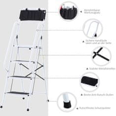 HOMCOM Protizdrsne Noge, 50X83X155Cm 