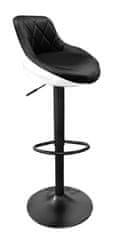 Aga 2x Barová stolička Čierna/Čierno-biela