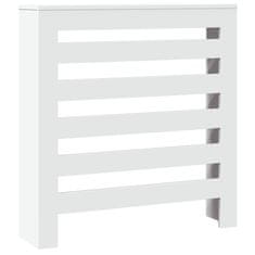 Vidaxl Pokrov za radiator bel 78x20x82 cm inženirski les