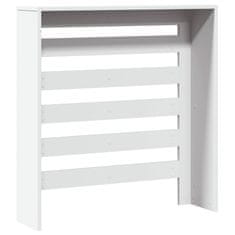 Vidaxl Pokrov za radiator bel 78x20x82 cm inženirski les