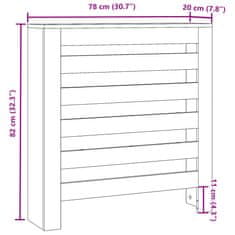 Vidaxl Pokrov za radiator betonsko siv 78x20x82 cm inženirski les