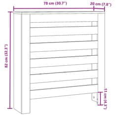 Vidaxl Pokrov za radiator dimljen hrast 78x20x82 cm inženirski les