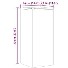 Vidaxl Stojalo za rastline 2 kosa sonoma hrast 30x30x70 cm inž. les