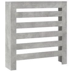 Vidaxl Pokrov za radiator betonsko siv 78x20x82 cm inženirski les