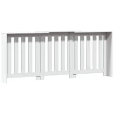 Vidaxl Pokrov za radiator bel 205x21,5x83,5 cm inženirski les