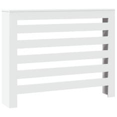 Vidaxl Pokrov za radiator bel 104x20x82 cm inženirski les