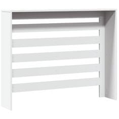 Vidaxl Pokrov za radiator bel 104x20x82 cm inženirski les