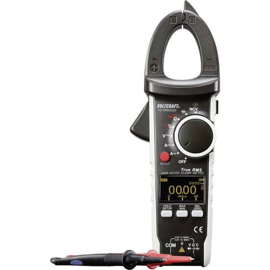 Voltcraft Tokovne klešče, ročni multimeter, digitalni VC-590OLED kalibracija narejena po: delovnih standardih, OLED-zaslon CAT I