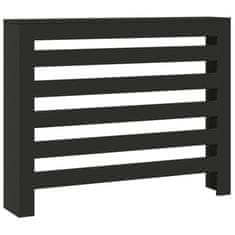 Vidaxl Pokrov za radiator črn 104x20x82 cm inženirski les