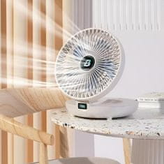 HOME & MARKER® Prenosni ventilator, Namizni, Stenski, Daljinsko upravljanje, 3 nastavljive hitrosti, USB polnjenje | AIRCOLIO