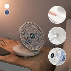 HOME & MARKER® Prenosni ventilator, Namizni, Stenski, Daljinsko upravljanje, 3 nastavljive hitrosti, USB polnjenje | AIRCOLIO